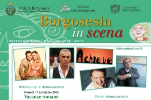 Stagione 2106/2017 al teatro Pro Loco di Borgosesia